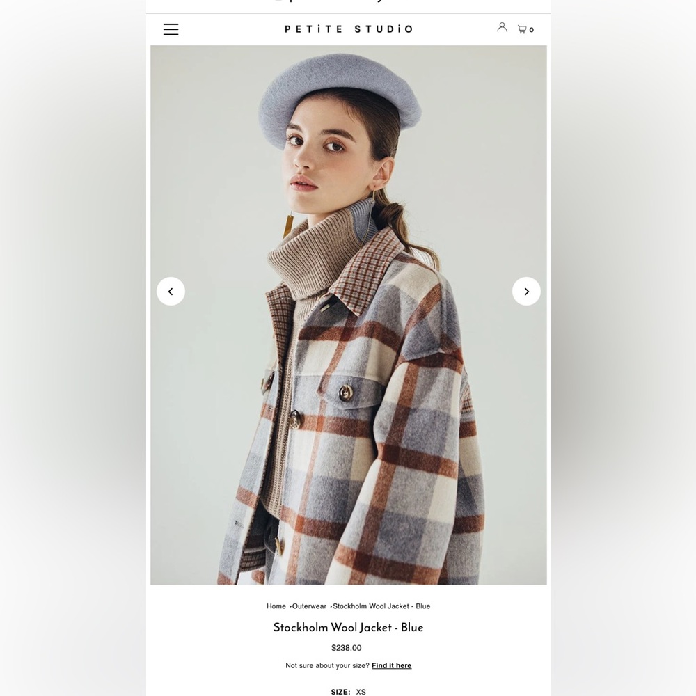 Petite studio wool jacket